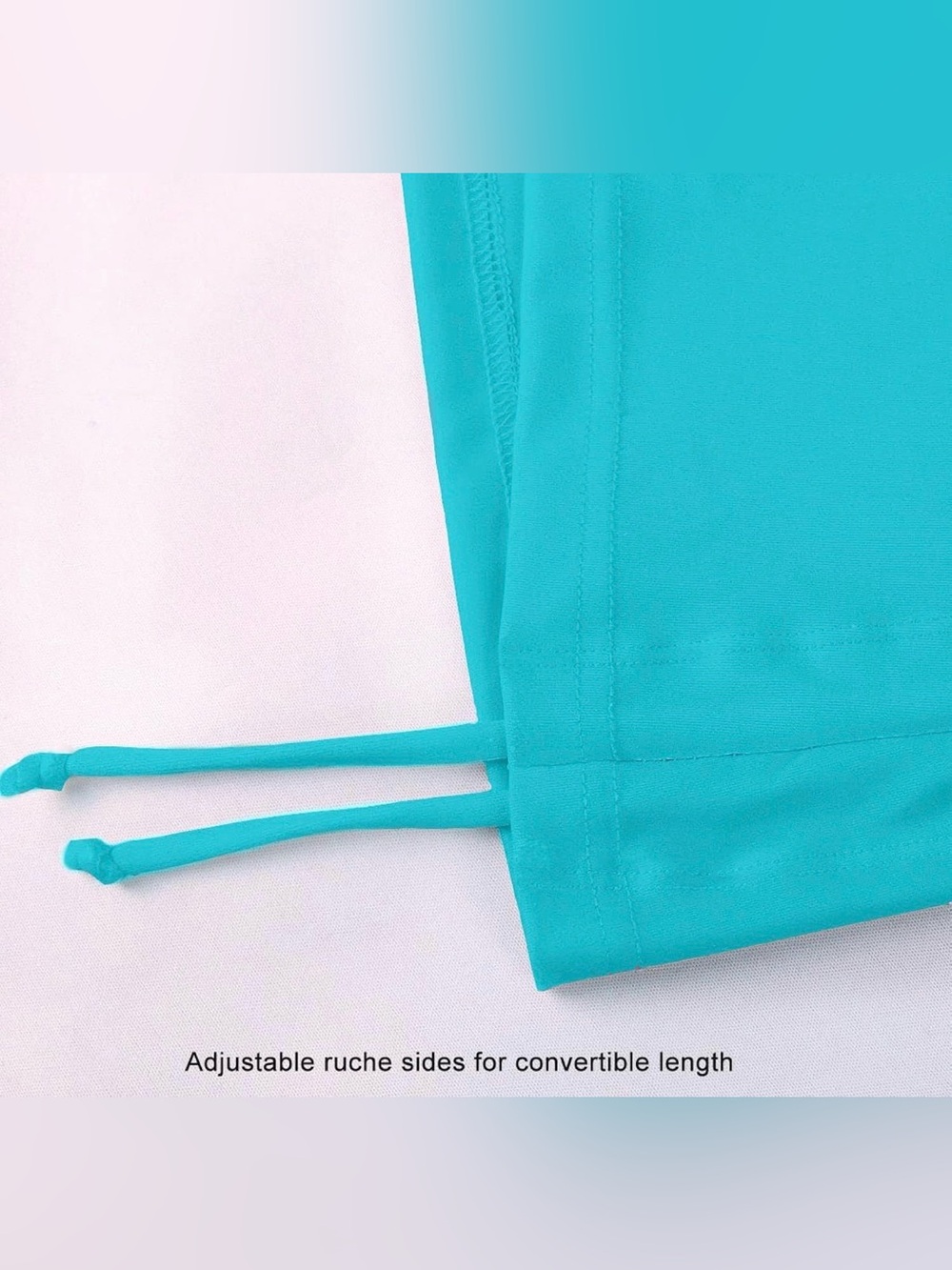 Aqua Blue Long Sleeve Half-Zip Swim Shirt - Picture 7 of 8